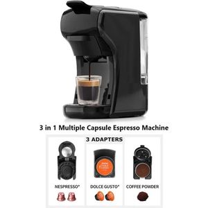Koffiezetapparaat - Koffiecupmachine - Koffiemachines - Koffie apparaat - Meerdere capsules - Heet en koud - 4 in 1 - Zwart