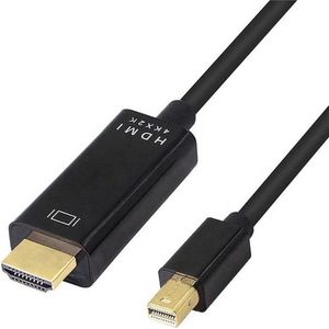 Techvavo® Mini DisplayPort naar HDMI Kabel - Thunderbolt naar HDMI Kabel - HDMI Kabel - 4K 30Hz Ultra HD - 1.8 meter