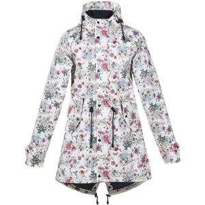 Wit gebloemde dames regenjas / parka Shangri-La HafenCity® van BMS L