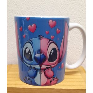 STITCH EN ANGEL Bedrukte mok