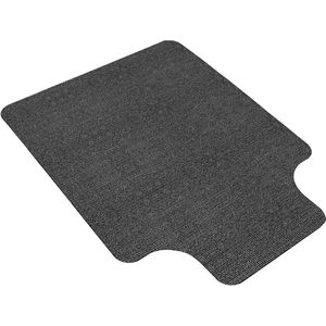 Vloerbeschermingsmat, bureaustoel, onderlegger, 90 x 140 cm, 4 mm, bureaustoel, onderlegger, antislip, beschermmat, bureaustoel voor parket laminaat, vinylvloer en tegelvloer (T-vorm donkergrijs)