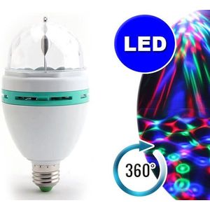 Discolamp - E27 - Automatisch Roterend  360  - RGB LED