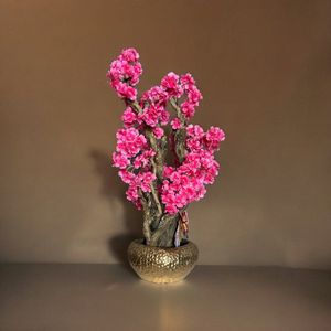 Seta Fiori - Kunst bloesemboom - Nieuwe Fluffy - donker roze - 75cm
