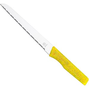 RÖR Solingen Brotmesser „Diamant“, Kunststoffgriff - geel