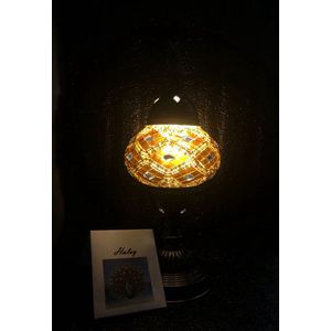Turkse tafellamp - handgemaakt mozaïek - 45 cm - kleurrijk en uniek ontwerp - E14 lamp inbegrepen
