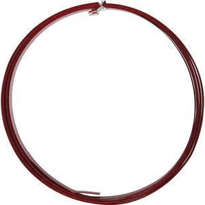 Alu draad, b: 15 mm, dikte 0,5 mm, rood, plat, 2m