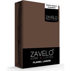 Zavelo Deluxe Flanel Laken Taupe - 2-persoons (200x260 cm) - 100% katoen - Extra Dik - Zware Kwaliteit - Hotelkwaliteit