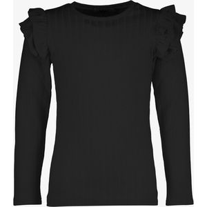 MyWay meisjes shirt met ruches zwart - Maat 170