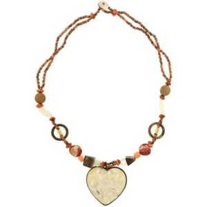 Behave Ketting bruin met hart - 70 cm