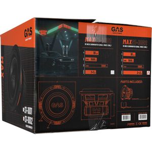 GAS MAX Level 1 Subwoofer 10"" 2x2 Ohm