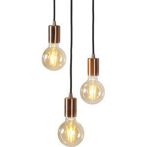 QAZQA facil - Design Hanglamp - 3 lichts - Ø 250 mm - Koper - Woonkamer | Slaapkamer | Keuken