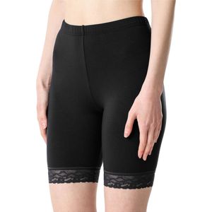 Bellivalini Dames Leggings - Vrijetijdsbroek - Korte - Katoen - BLV-BLV50-217-LE - Zwart - 4XL