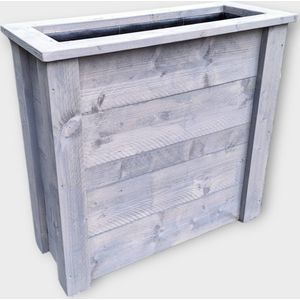 Plantenbak - Steigerhout, Grey Wash, Bloembak 140x50x63cm