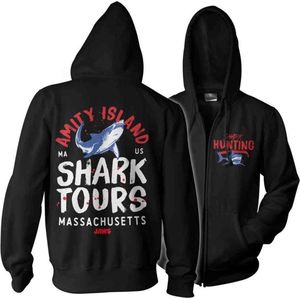 Jaws Vest met capuchon -L- Amity Island Shark Tours Zwart