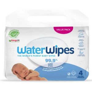 WaterWipes Babydoekjes - 4 x 60 stuks (240 billendoekjes)
