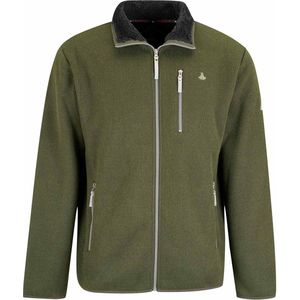 BJØRNSON Brage Gebreid Wintervest Heren - Teddy Gevoerd - Maat 3XL - Olijfgroen
