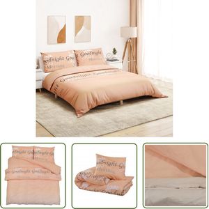 The Living Store Dekbedovertrekset 200x200 cm katoen roze - Dekbedovertrek - Katoenen Bedding - Roze Dekbedovertrek - Slaapkamer Decoratie - Luxe Bedlinnen