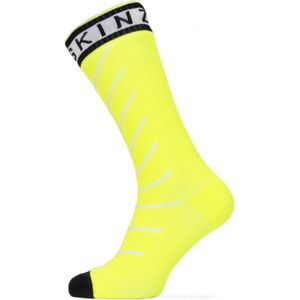Sealskinz Scoulton waterdichte sokken Neon Yellow/Black/White - Unisex - maat XL