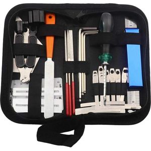 Gitaar 25 in 1 Tool Kit Repareren Onderhoud Gereedschap String Organizer Actie Ruler Gauge Meten