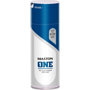 Maston ONE - spuitverf - zijdeglans - gentiaanblauw (RAL 5010) - 400 ml - spuitbus verf