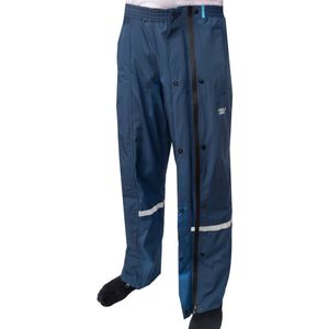 Donkerblauwe regenbroek met volledige rits van Hello Rain S