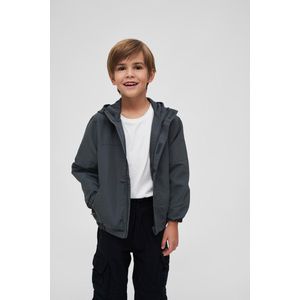Kids - Kinderen - Dikke kwaliteit - Modern - Nieuw - Mode - Streetwear - Urban - Cargo - Stoer - Windbreaker - Frontzip Jacket antraciet