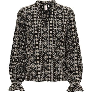 ONLY ONLPIPPI LIFE LS EMB. V-NECK TOP WVN CS Dames Top - Maat S