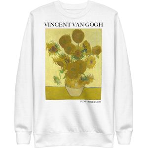 Vincent van Gogh 'Zonnebloemen' (""Sunflowers"") Beroemd Schilderij Sweatshirt | Unisex Premium Sweatshirt | Wit | XL