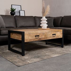 Salontafel Britt | 2 Lades | Naturel Mango