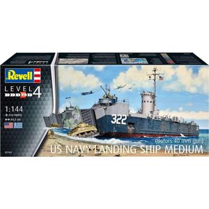 1:144 Revell 05169 US Navy Landing Ship Medium (Bofors 40mm Gun) Plastic Modelbouwpakket