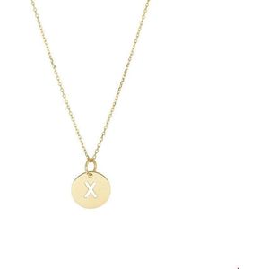 Huiscollectie 4020824 Collier Geelgoud Letter X 0,8 mm 40 - 42 - 44 cm