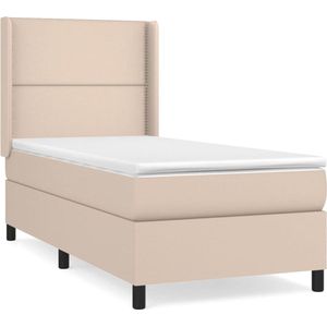 vidaXL-Boxspring-met-matras-kunstleer-cappuccinokleurig-80x200-cm