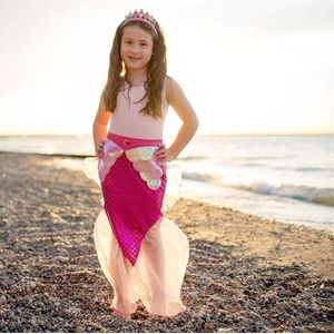 Great pretenders - Mermaid glimmer skirt - zeemeerminstaart - pink - 5-6 jaar