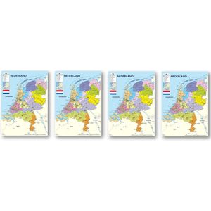 Ansichtkaarten set Nederland kaart - Set van 50 luxe ansichtkaarten - Formaat 10.5 x 15 cm