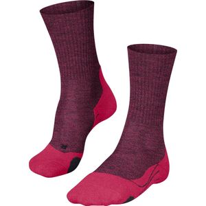 FALKE TK2 Wool Wandelsokken anti blaren, medium padding merinowol sportsokken dames pink - Maat 41-42