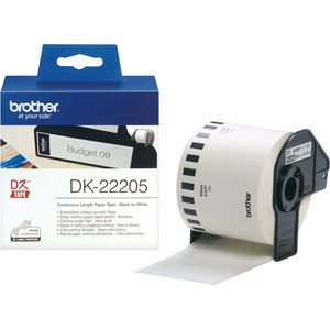 DK-22205 Continue Length Tape: 62mm - Thermal paper - white (30.48m) - 1 stuk