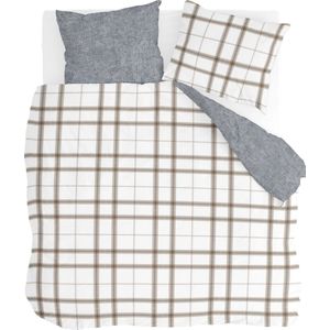 Deluxe winter flanel dekbedovertrek Jesper - tweepersoons (200x200/220) - superzacht en heerlijk warm - premium kwaliteit - zalig slapen