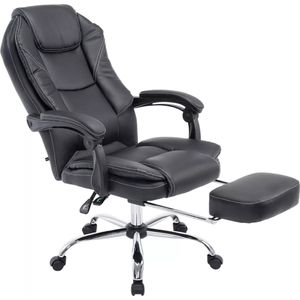 In And OutdoorMatch Deluxe Bureaustoel Geo - Op wielen - Zwart - Ergonomische bureaustoel - Voor volwassenen - Gamestoel Kunstleer - In hoogte verstelbaar