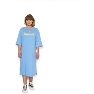 Ibramani Authentic T-Shirt Little Boy Blue - Dames T-shirt Jurk - Zomer T-Shirt - Oversized T-Shirt - Premium Katoen