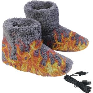 Elektrische verwarmde pantoffels - Pluche USB voetenwarmer voor binnen en buiten