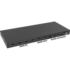 NÖRDIC HDMI 2.0 Switch - HDMI Matrix Switch - 4K60Hz - Toslink & Stereo - HDMI Audio Extractor