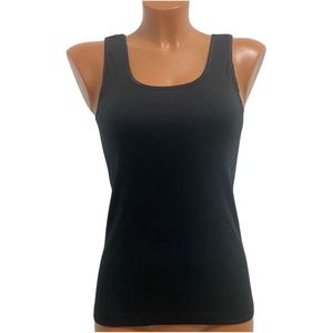 2 Pack Top kwaliteit dames hemd - 100% katoen - Zwart - Maat L