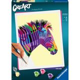 Ravensburger CreArt Zebra - Schilderen op nummer voor volwassenen - Hobbypakket