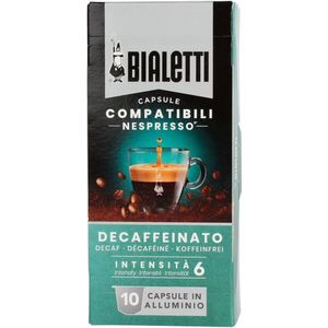 Bialetti Decaffeinato - Nespresso Compatible Capsules - 10st