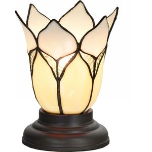 Tiffany Lage Tafellamp Lovely Flower White - Art Deco Trade