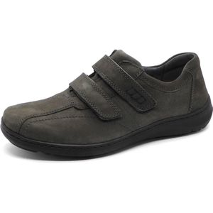 Waldläufer Heren Klittenbandschoen - 478301-052 Grijs - Wijdte H - Maat 10 (44.5)