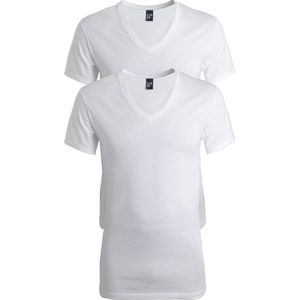 Alan Red - Dean V-Hals T-Shirt Wit (2Pack) - Heren - Maat S - Slim-fit