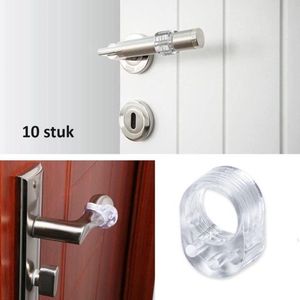 10x Deurbuffer I Deurstopper I Deurbescherming I Deurklink Bescherming I Deurhandvat Buffer I Deurgreep Stop I Transparant