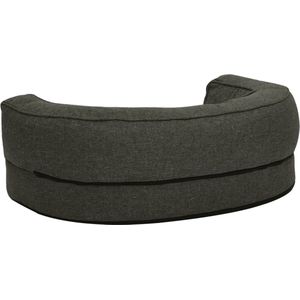 vidaXL-Hondenbed-ergonomisch-linnen-look-75x53-cm-fleece-donkergrijs