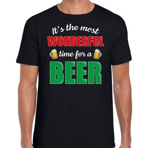 Wonderful beer fout Kerst bier t-shirt - zwart - heren - Kerstkleding / Kerst outfit L